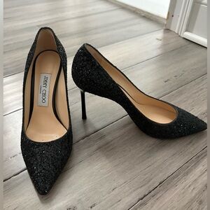 Jimmy Choo Sparkling Black Heels